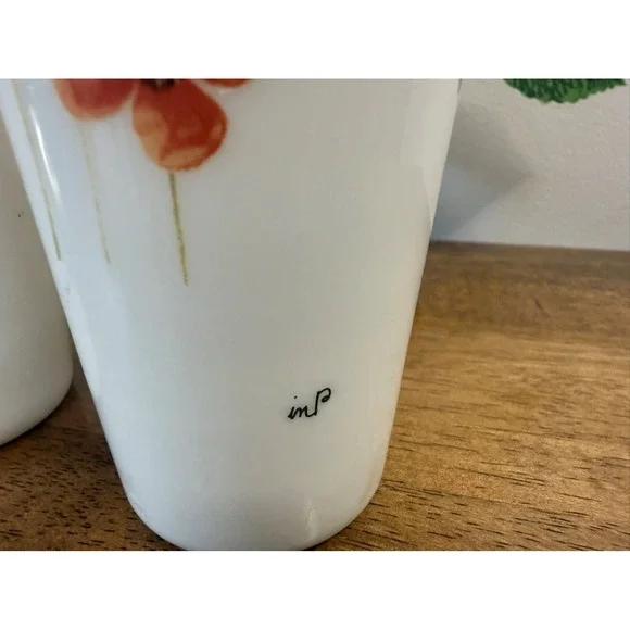 Marjolein Bastin Floral Porcelain Vase Set Roses Poppies Botanical Art - Picture 9 of 12